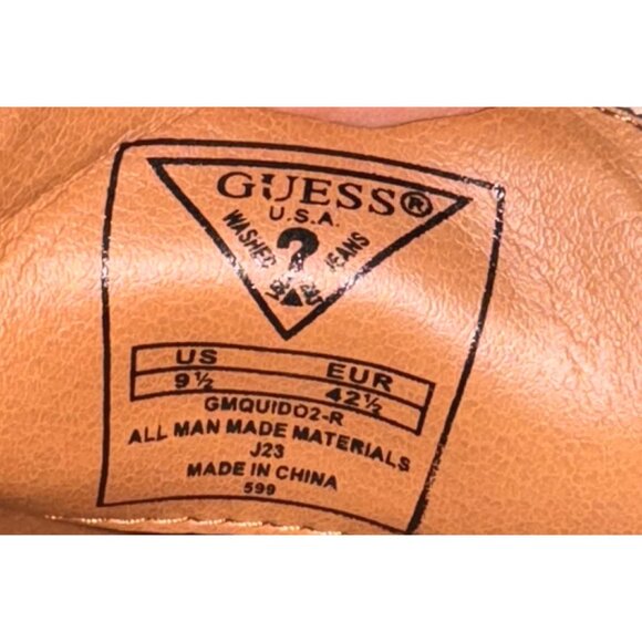 Mens  Size 9.5 Guess Tan Loafers Slip On Metal Buckle Accent & Textured Sole - Picture 6 of 6